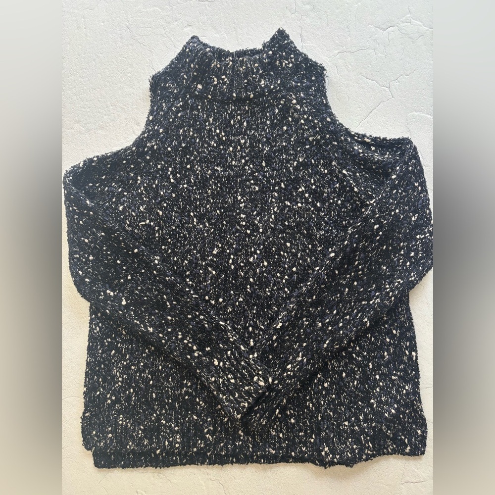 Rebecca Taylor Cold Shoulder Sweater Speckled Sweater - Picture 3 of 4